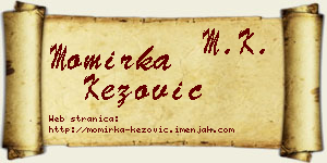 Momirka Kezović vizit kartica